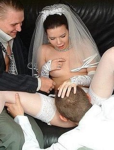 Невеста трахнулась перед свадьбой с двумя парнями